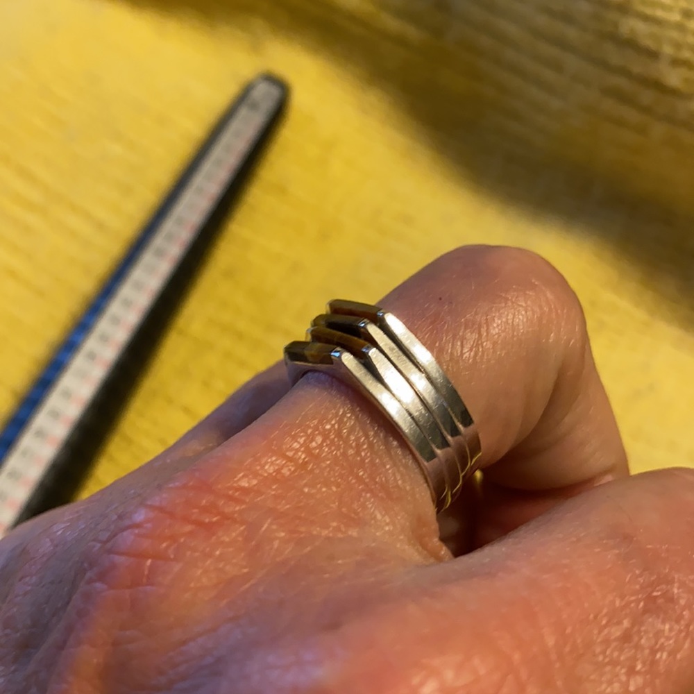 Sterling Silver Stackable Rings Tortoise Stone. - image 8